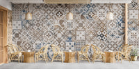 Retro Mosaic Tiles Wallpaper Murals - Giffywalls