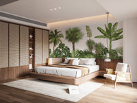 Lush green forest palm tree wallpaper murals
