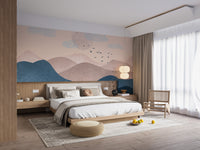 Landscape Blue Pink Mountain Wallpaper - Giffywalls