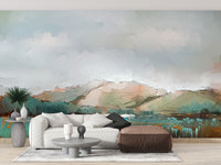 Watercolor Mountain wallpaper mural