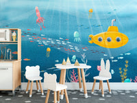 Watercolor Underwater Sea Life Wallpaper - Giffywalls