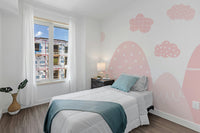 Pink Mountain with White Wallpaper - Giffywalls
