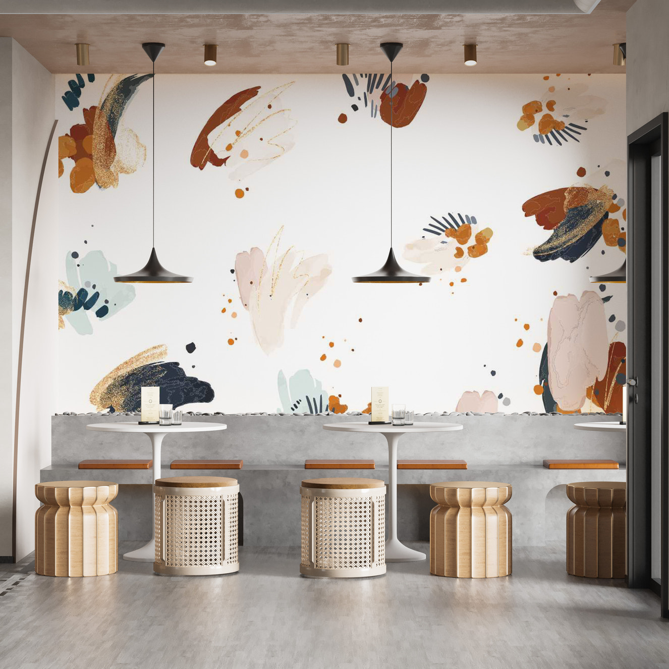 Navy blue abstract wallpaper