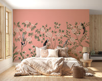 Vintage Chinoiserie Floral Wallpaper Mural - Giffywalls