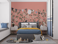 Vintage Chinoiserie Floral Wallpaper Mural - Giffywalls