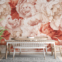 Shameless Peonies Florals Peel and Stick Wallpaper Murals - Giffywalls