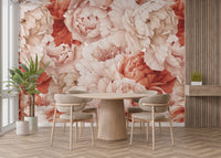 Stylish watercolor peonies Wallpaper for interiors