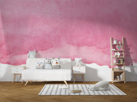 Blush pink watercolor wallpaper for stylish interiors