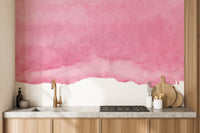 Gradient pink watercolor wallpaper for wall decor