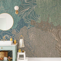 Abstract Wavy Pattern Wallpaper Mural - Giffywalls