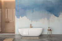 Artistic watercolor adhesive wall mural