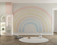 pastel rainbow wallpaper mural