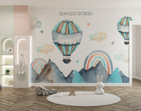 Watercolor Hot Air balloons Wallpaper - Giffywalls