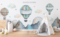 Watercolor Hot Air balloons Wallpaper - Giffywalls