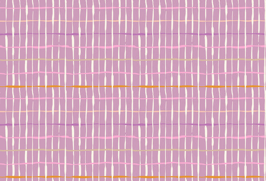 Purple Retro Hand drawn Lines Wallpaper