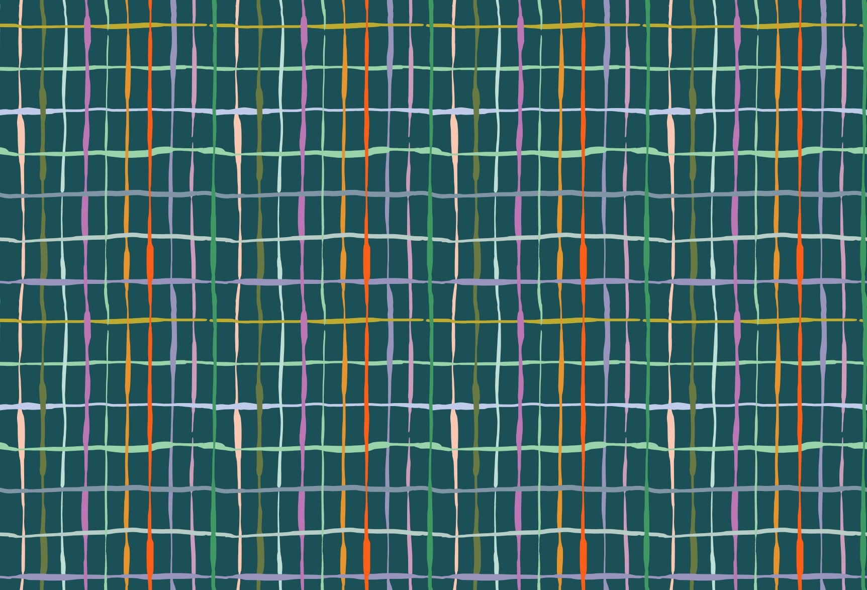 Dark Green Handdrawn Lines Wallpaper in your room — zoomed