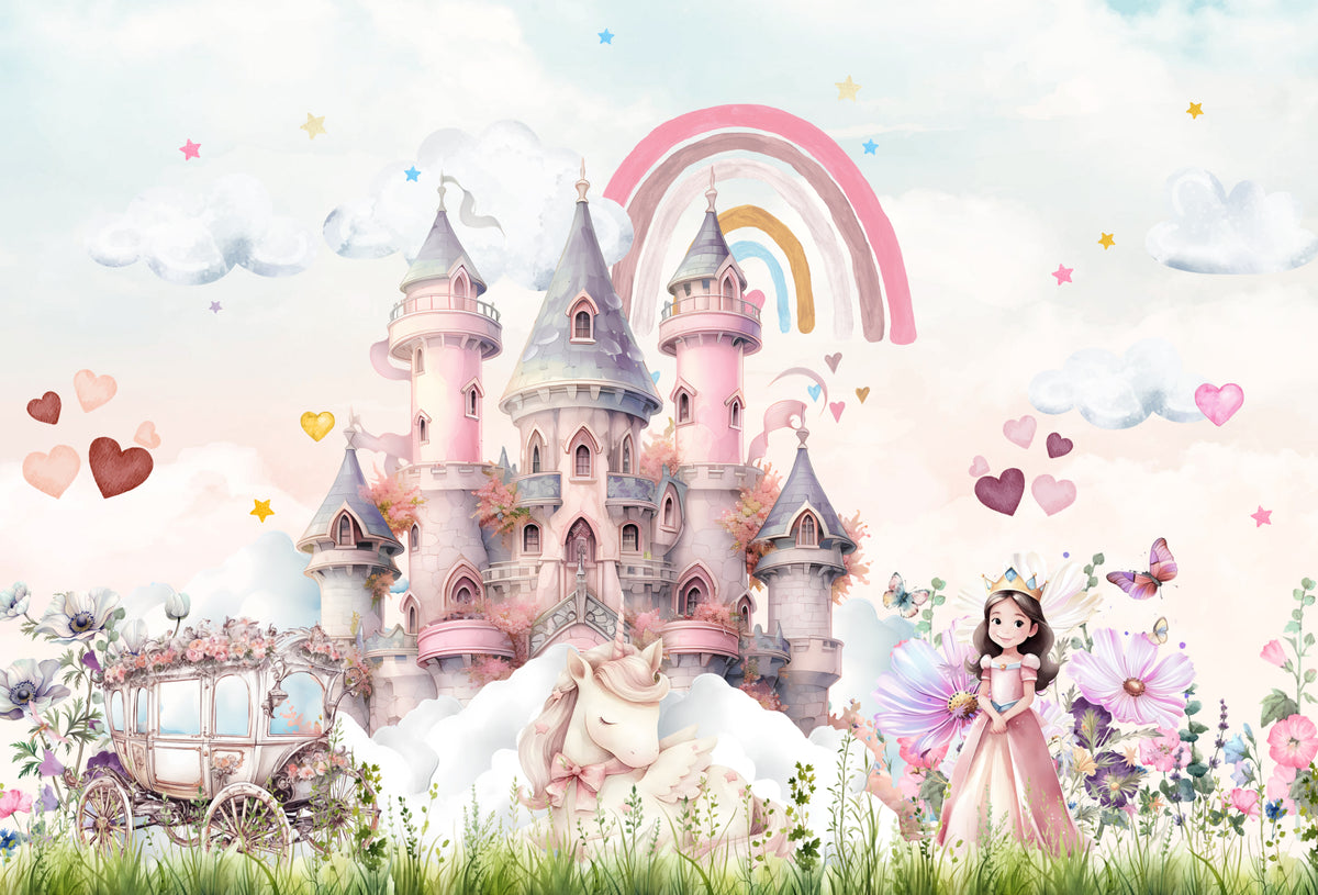 Fairyland Rainbow Castle Wallpaper in your room