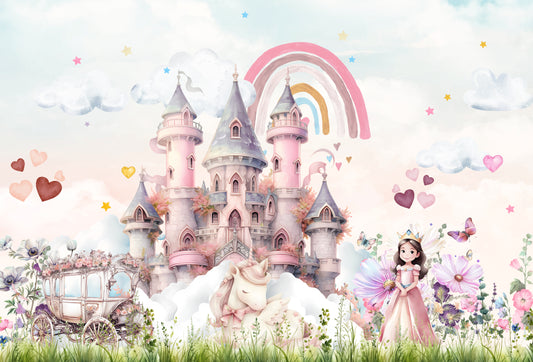 Fairyland Rainbow Castle Wallpaper