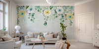 Floral mural wallpaper design