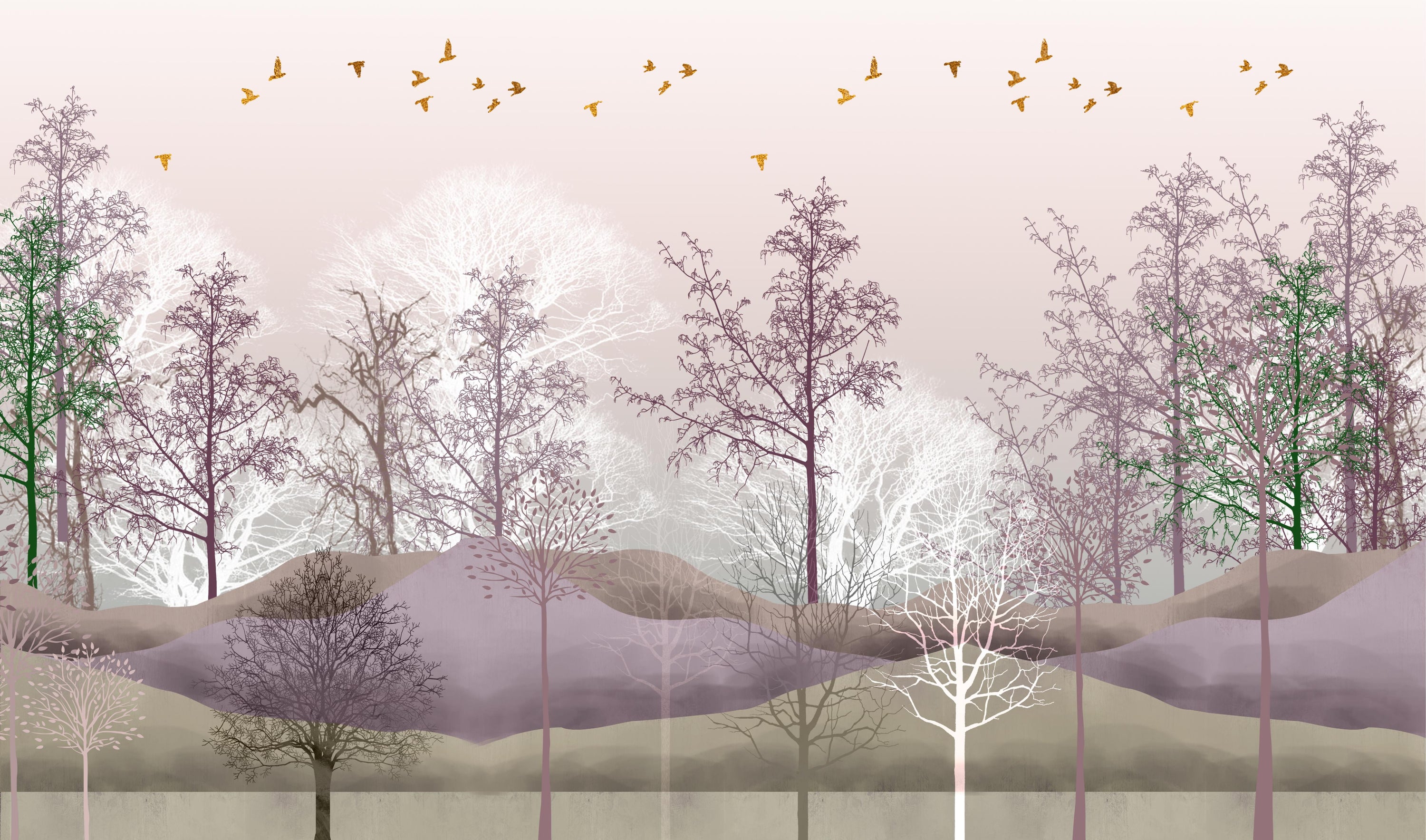 Forest Spooky Trees Wallpaper Murals in your room — zoomed