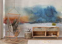 Acrylic Watercolor Flow Painting Wallpaper Mural - Giffywalls