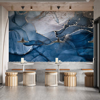 Blue Alcohol Ink Colors Wallpaper Murals - Giffywalls