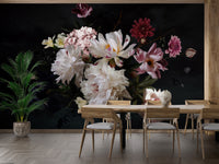 beautiful garden flowers mural wallpaper