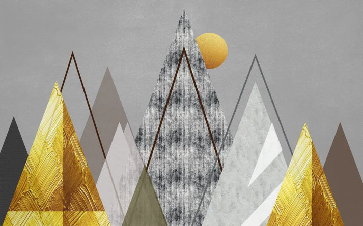 Geometric Abstract Illustration Wallpaper in your room — zoomed