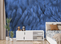 Blue Macaw Feather Wallpaper Murals - Giffywalls