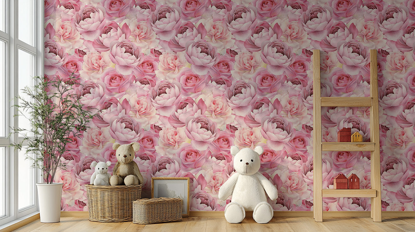 Soft Pink Bloom Wallpaper Design