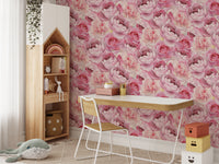 Dreamy Watercolor Floral Accent Wall