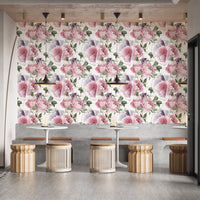 Feminine Floral Repeat Wall Covering