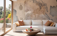 Tropical Grey Wall Decor Concrete Wallpaper - Giffywalls