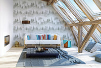 Elegant winter forest tropical wallpaper