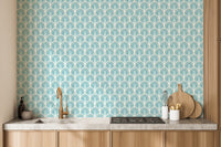 Blue Aesthetic Rainbow Wallpaper – Warm Pastel Freehand Design - Giffywalls