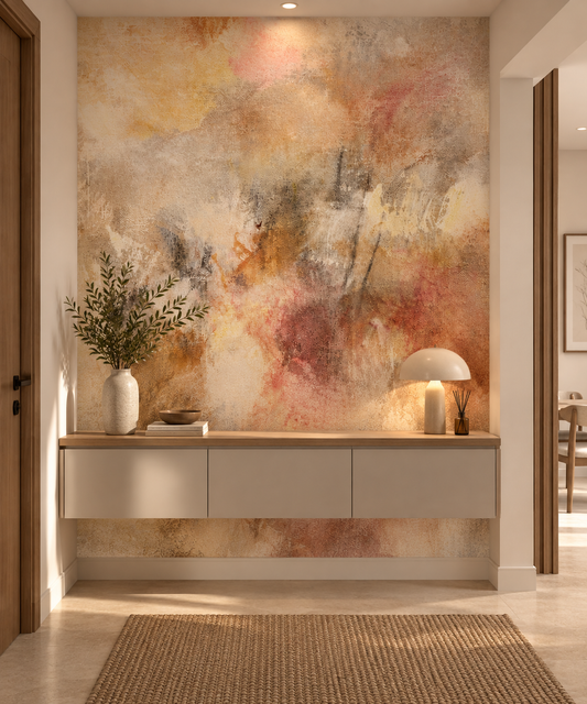 Artistic Oil Painted Abstract Wall Mural