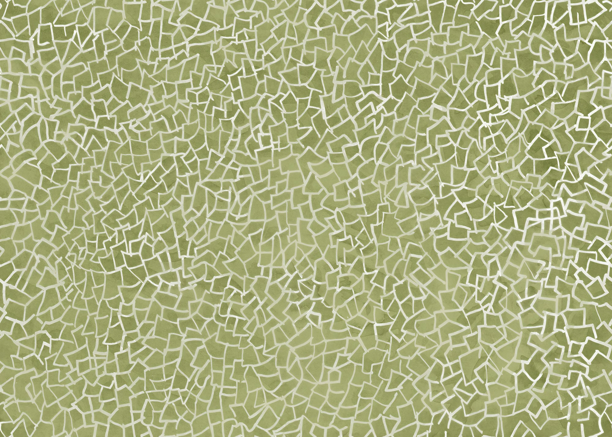 Green Geometric Mosaic Wallpaper Mural