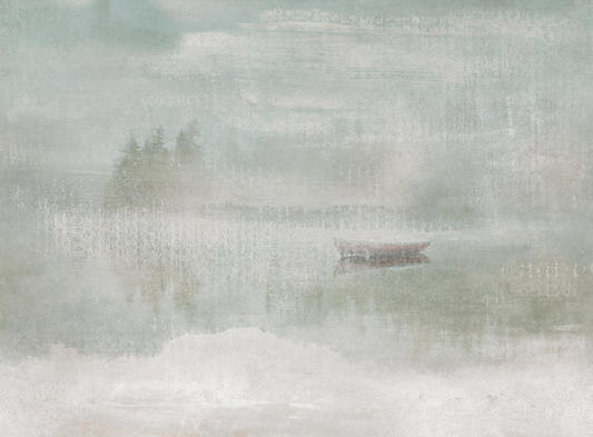 Misty Lake Abstract Wallpaper