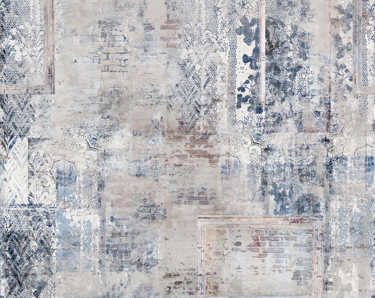 Distressed Vintage Wallpaper in your room — zoomed
