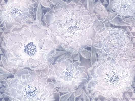 Pastel Lavender Floral Wallpaper