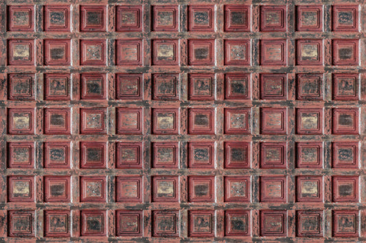 Rustic Distressed Red Wood Wallpaper