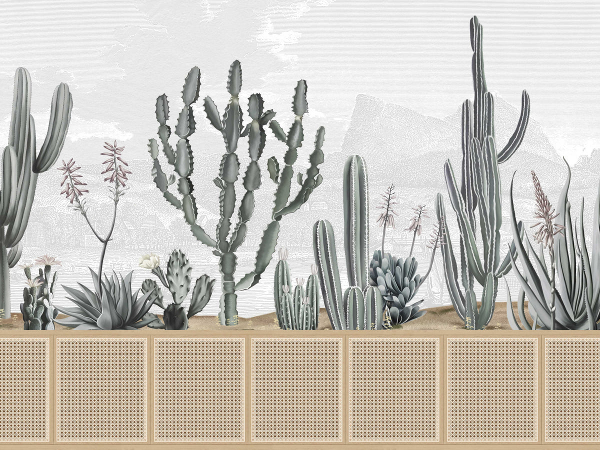 Boho Cactus Garden Wallpaper Mural
