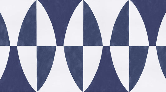 Navy Blue Geometric Pattern Wallpaper