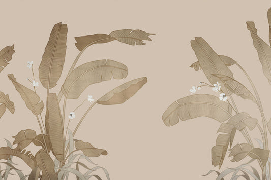 Tropical Banana Leaf Wallpaper Mural