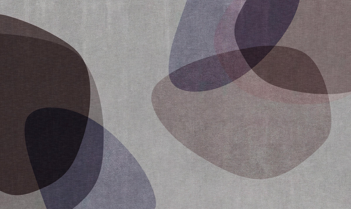 Modern Abstract Organic Shapes Wall Mural in your room — zoomed