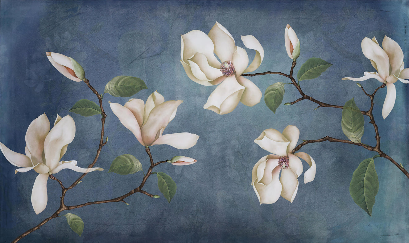 Elegant Magnolia Blossom Wallpaper Mural