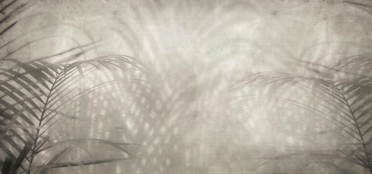 Neutral Palm Leaf Shadow Wallpaper