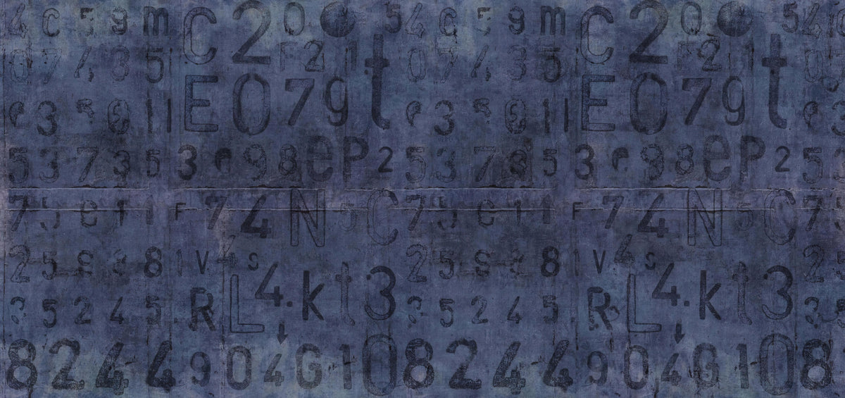 Industrial Grunge Typography Wall Mural