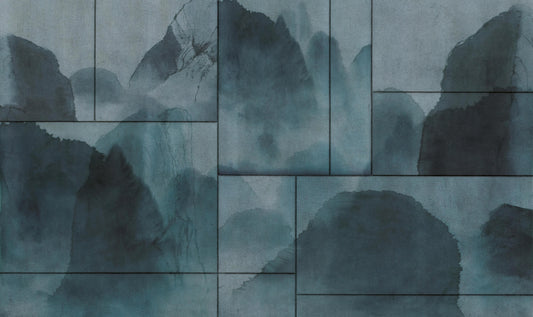Misty Watercolor Mountain Wall Mural