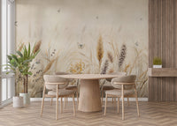 Serene Grassland Butterfly Wallpaper Mural - Giffywalls